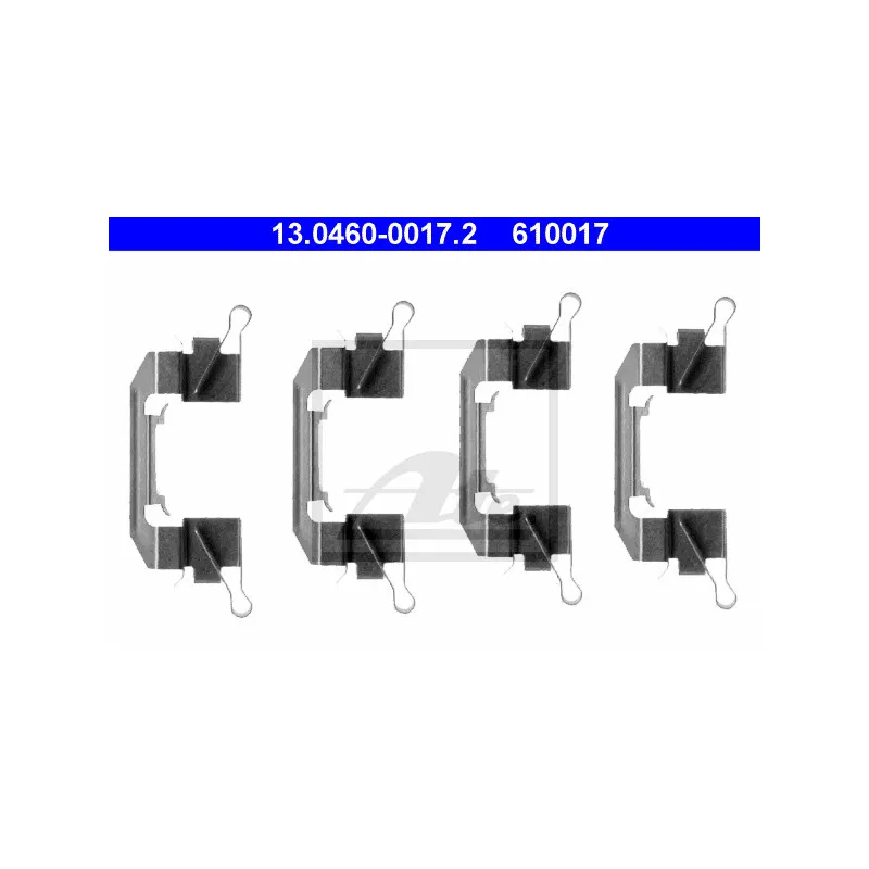 Kit d'accessoires, plaquette de frein à disque ATE 13.0460-0017.2