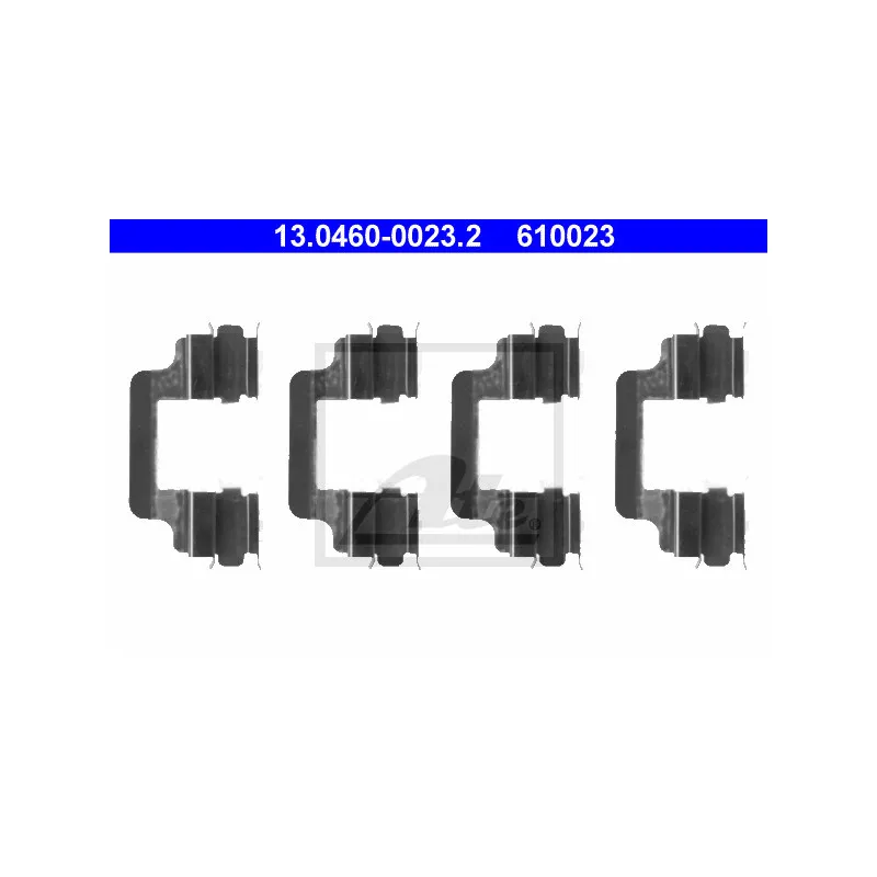 Kit d'accessoires, plaquette de frein à disque ATE 13.0460-0023.2