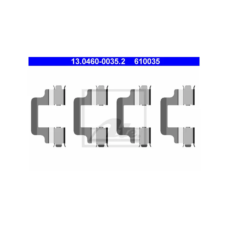 Kit d'accessoires, plaquette de frein à disque ATE 13.0460-0035.2