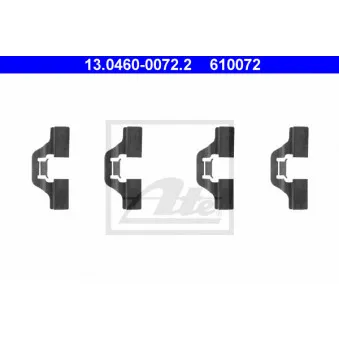Kit d'accessoires, plaquette de frein à disque ATE 13.0460-0072.2