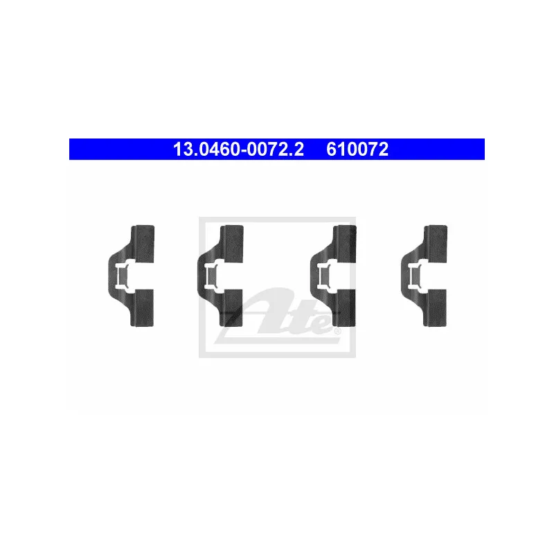 Kit d'accessoires, plaquette de frein à disque ATE 13.0460-0072.2