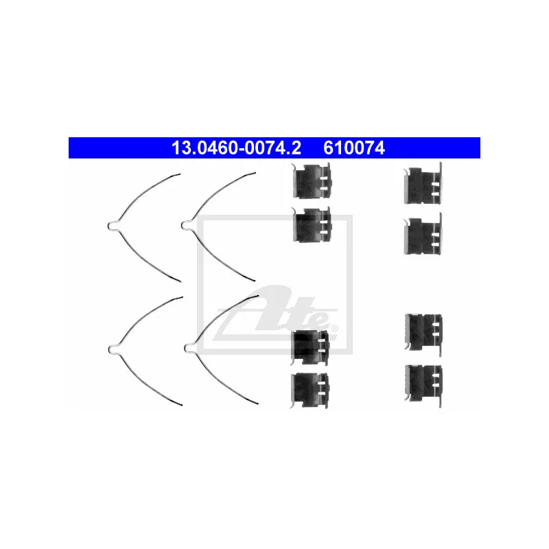 Kit d'accessoires, plaquette de frein à disque ATE 13.0460-0074.2