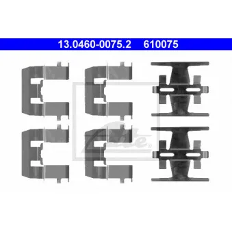 Kit d'accessoires, plaquette de frein à disque ATE 13.0460-0075.2