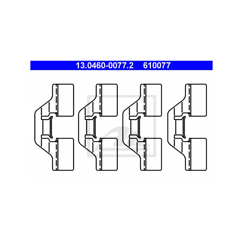 Kit d'accessoires, plaquette de frein à disque ATE 13.0460-0077.2
