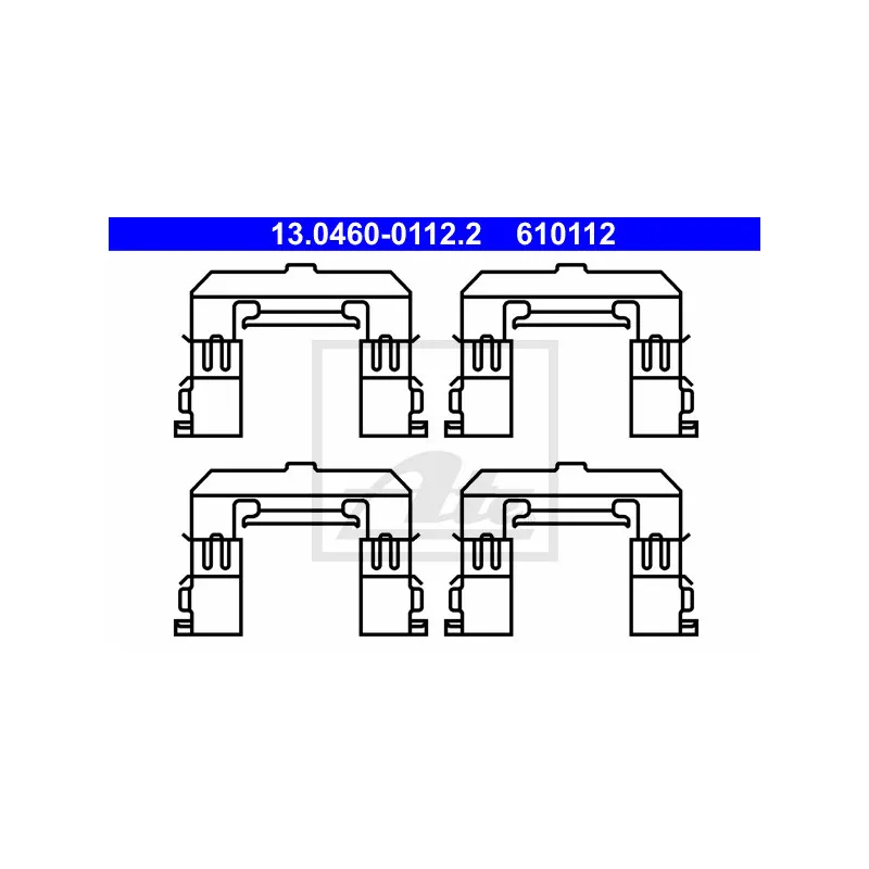 Kit d'accessoires, plaquette de frein à disque ATE 13.0460-0112.2