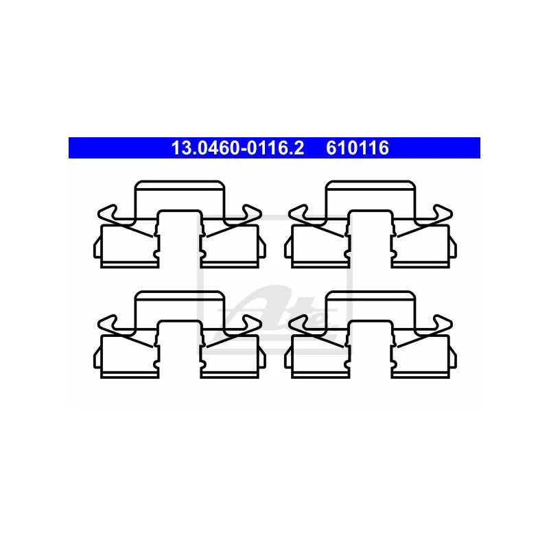 Kit d'accessoires, plaquette de frein à disque ATE 13.0460-0116.2