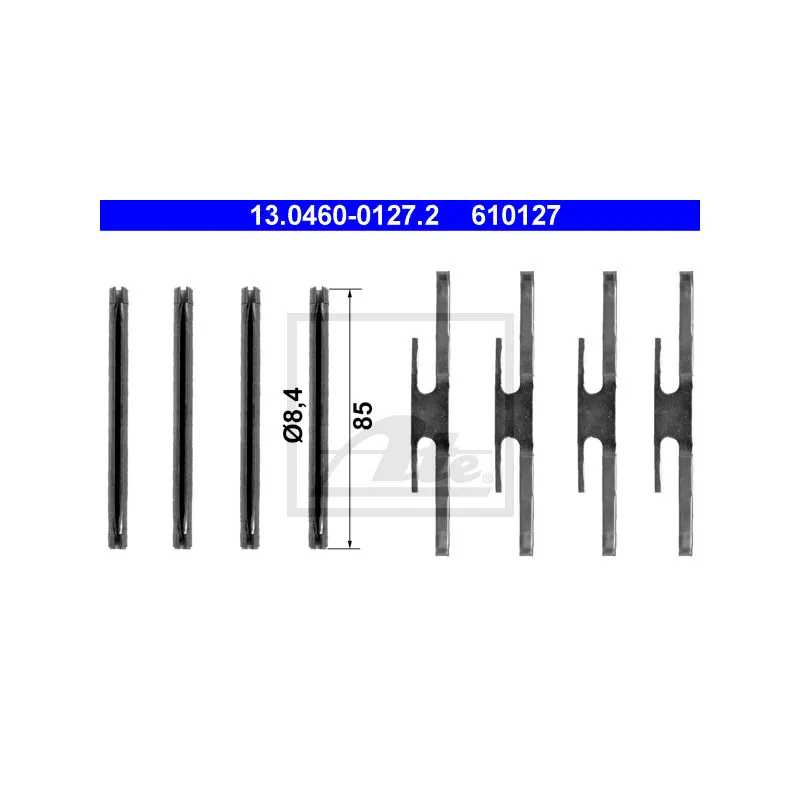 Kit d'accessoires, plaquette de frein à disque ATE 13.0460-0127.2