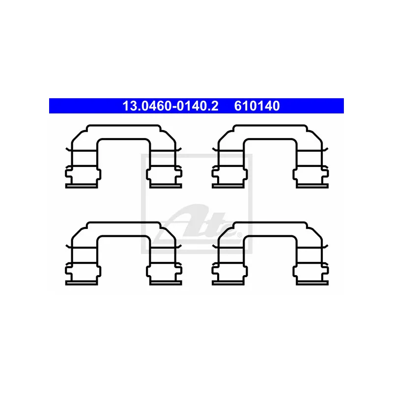 Kit d'accessoires, plaquette de frein à disque ATE 13.0460-0140.2