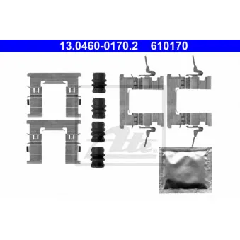 Kit d'accessoires, plaquette de frein à disque ATE 13.0460-0170.2