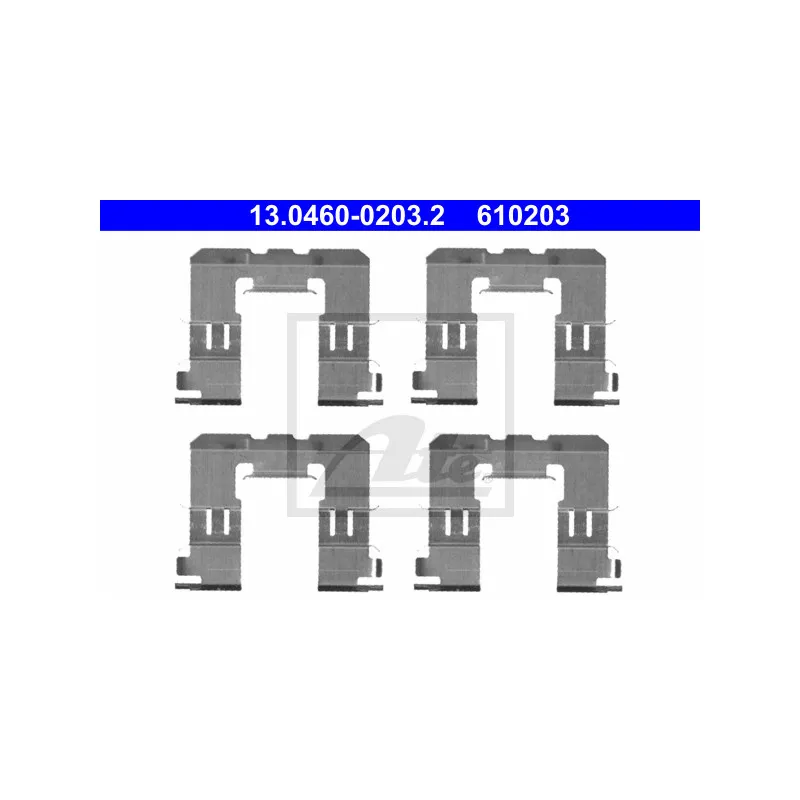 Kit d'accessoires, plaquette de frein à disque ATE 13.0460-0203.2