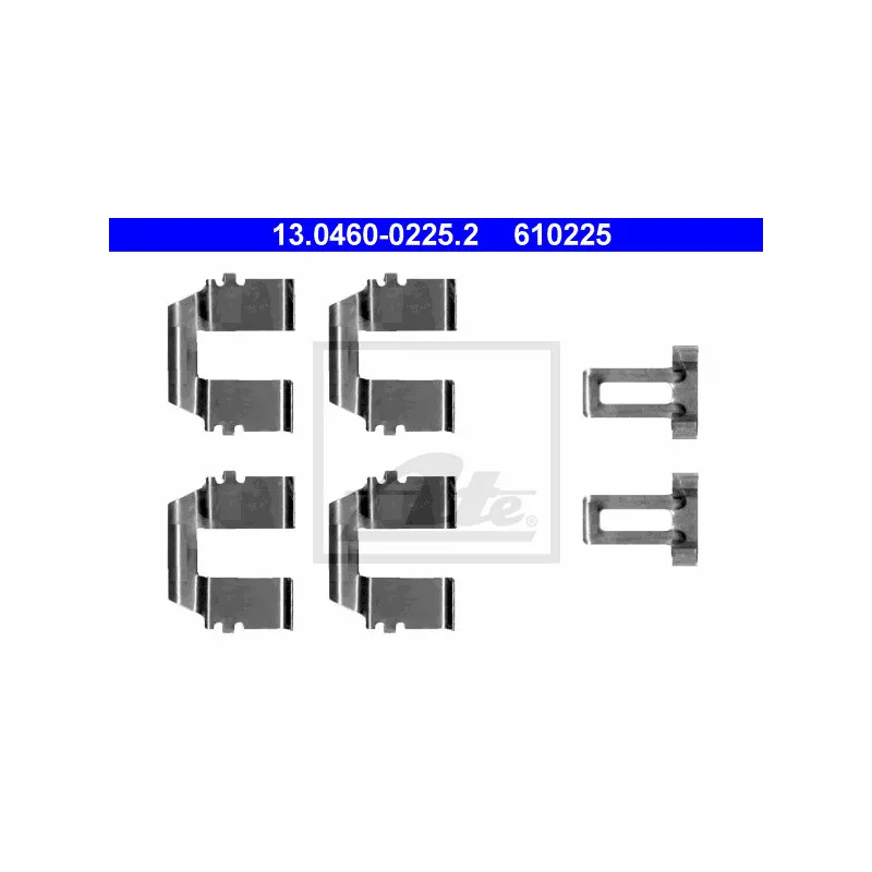 Kit d'accessoires, plaquette de frein à disque ATE 13.0460-0225.2