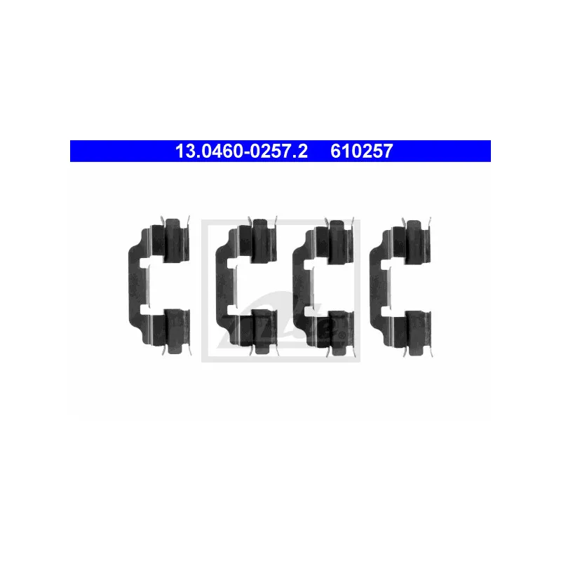 Kit d'accessoires, plaquette de frein à disque ATE 13.0460-0257.2
