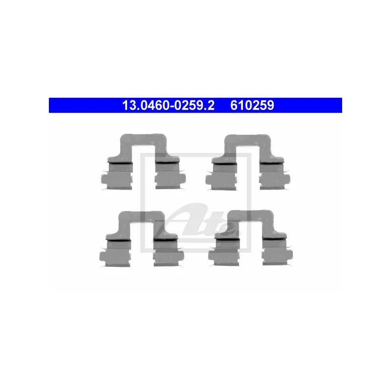 Kit d'accessoires, plaquette de frein à disque ATE 13.0460-0259.2