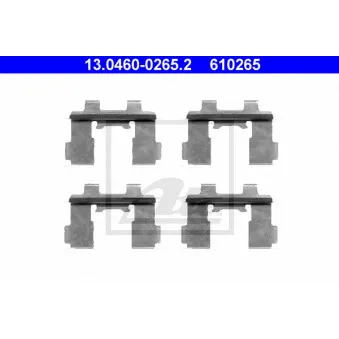 Kit d'accessoires, plaquette de frein à disque ATE 13.0460-0265.2