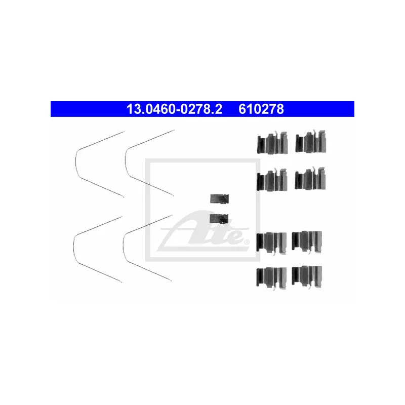 Kit d'accessoires, plaquette de frein à disque ATE 13.0460-0278.2