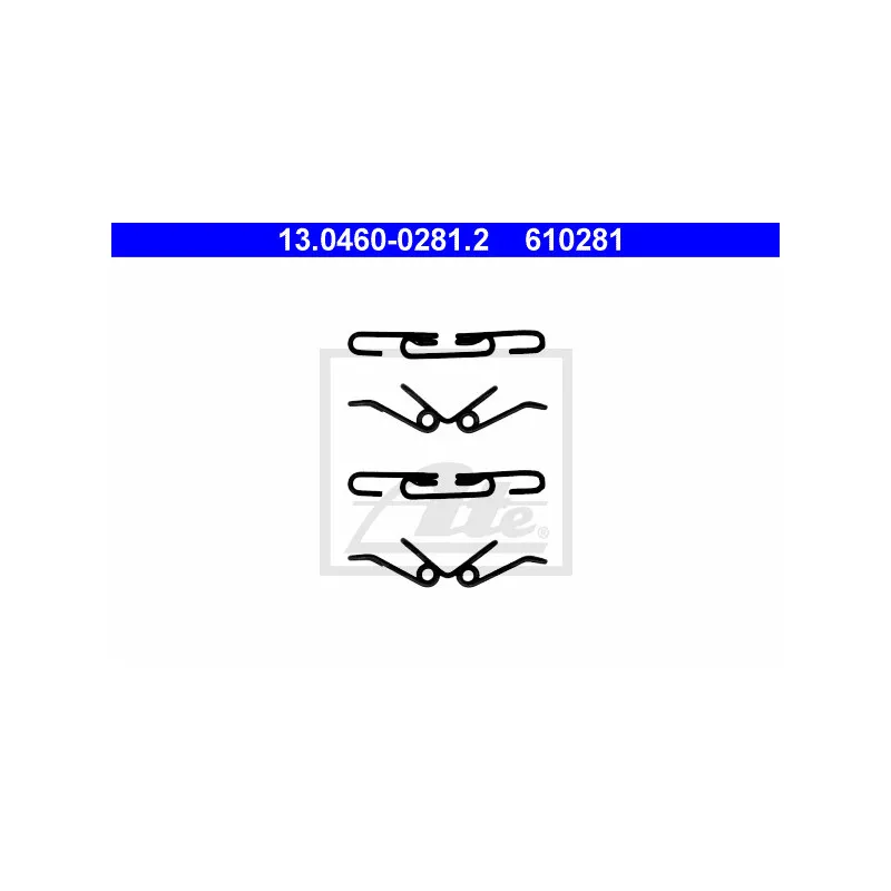 Kit d'accessoires, plaquette de frein à disque ATE 13.0460-0281.2