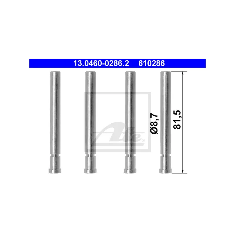 Kit d'accessoires, plaquette de frein à disque ATE 13.0460-0286.2