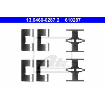 Kit d'accessoires, plaquette de frein à disque ATE 13.0460-0287.2