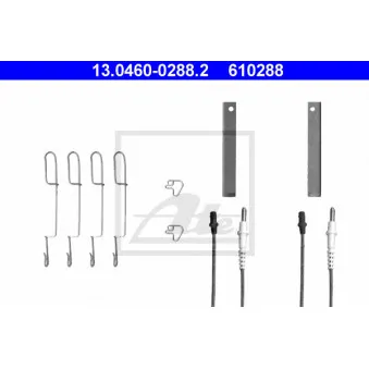 Kit d'accessoires, plaquette de frein à disque ATE 13.0460-0288.2