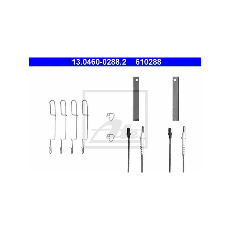 Kit d'accessoires, plaquette de frein à disque ATE 13.0460-0288.2