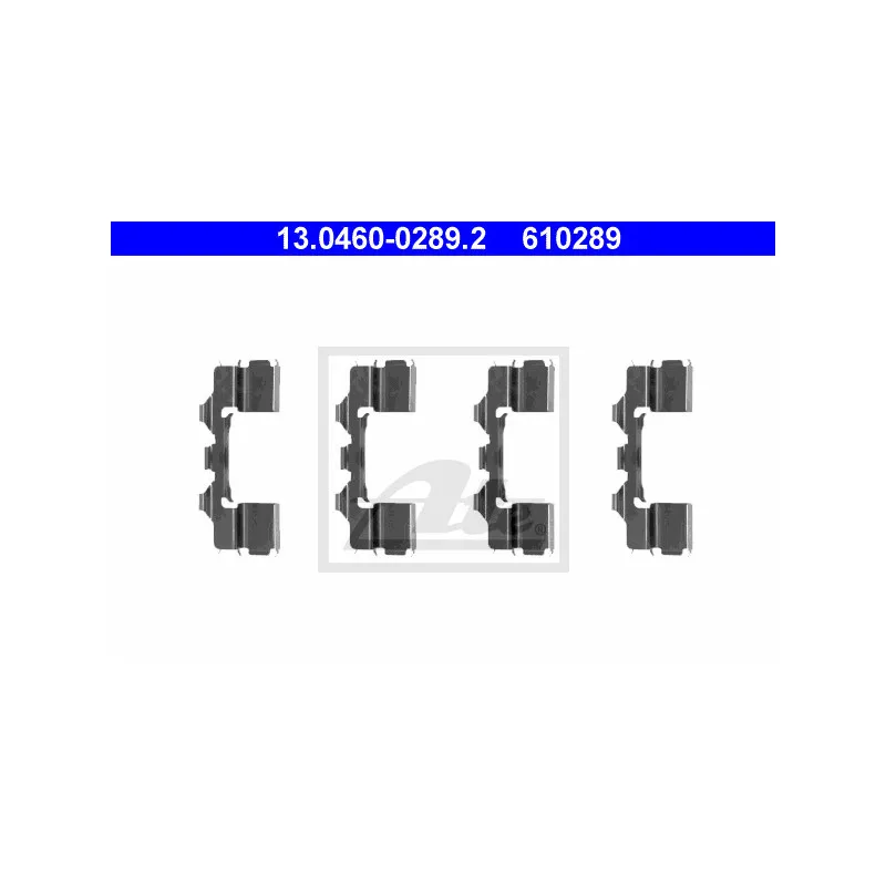 Kit d'accessoires, plaquette de frein à disque ATE 13.0460-0289.2