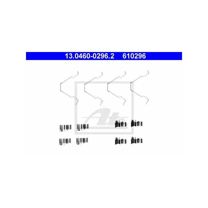 Kit d'accessoires, plaquette de frein à disque ATE 13.0460-0296.2