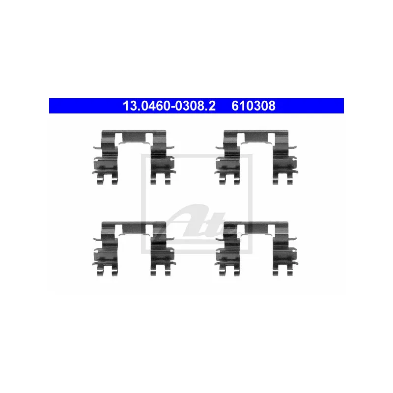 Kit d'accessoires, plaquette de frein à disque ATE 13.0460-0308.2