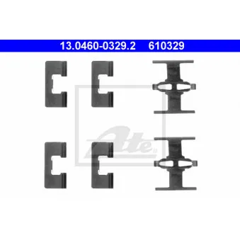 Kit d'accessoires, plaquette de frein à disque ATE 13.0460-0329.2
