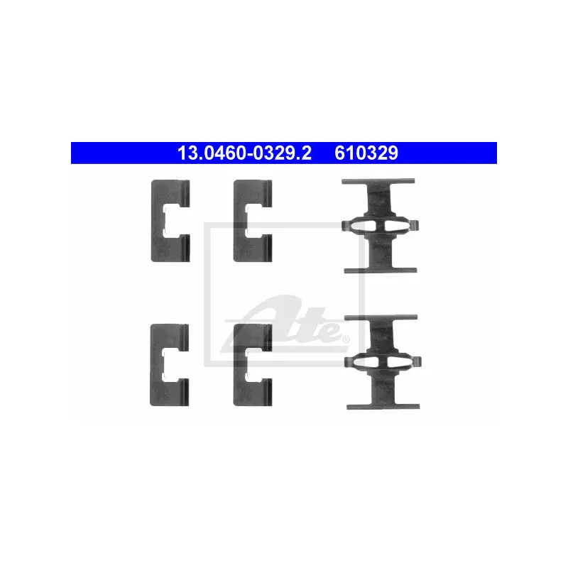 Kit d'accessoires, plaquette de frein à disque ATE 13.0460-0329.2