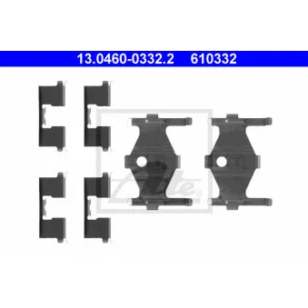 Kit d'accessoires, plaquette de frein à disque ATE 13.0460-0332.2