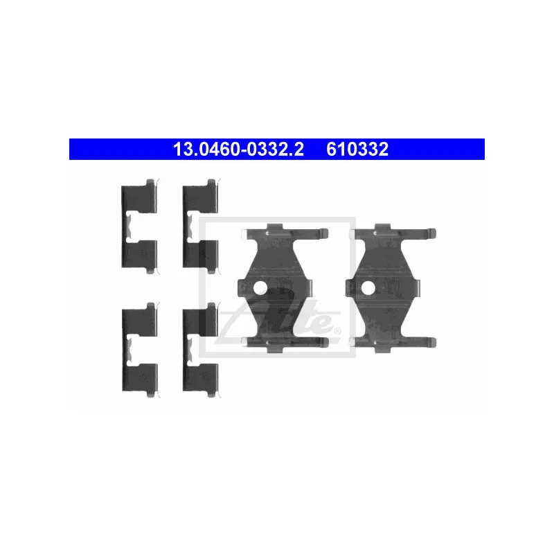 Kit d'accessoires, plaquette de frein à disque ATE 13.0460-0332.2