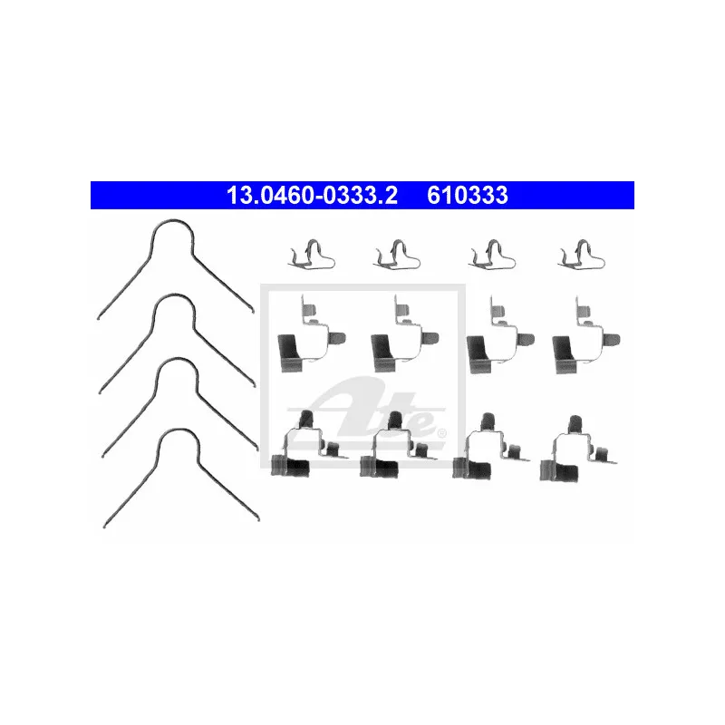 Kit d'accessoires, plaquette de frein à disque ATE 13.0460-0333.2