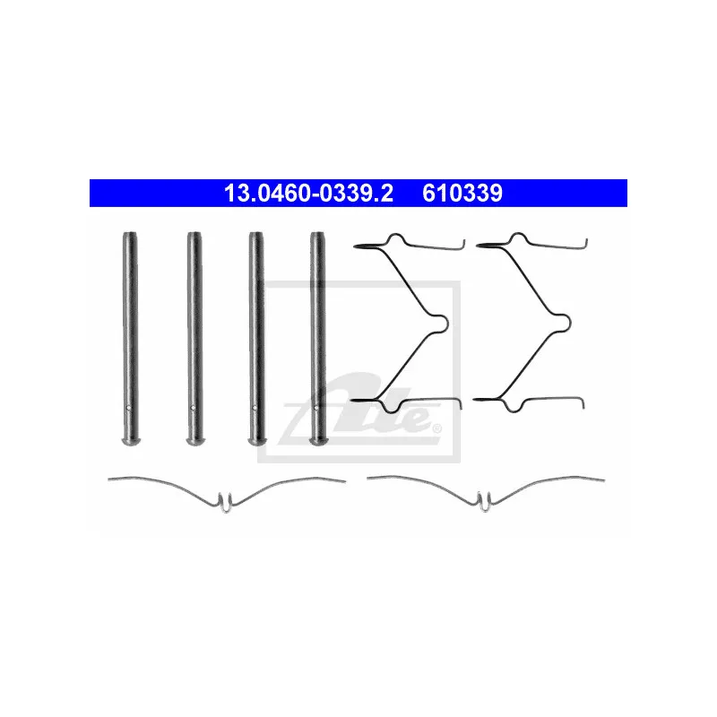 Kit d'accessoires, plaquette de frein à disque ATE 13.0460-0339.2