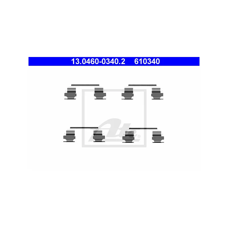 Kit d'accessoires, plaquette de frein à disque ATE 13.0460-0340.2
