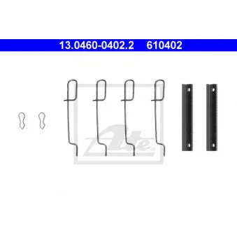 Kit d'accessoires, plaquette de frein à disque ATE 13.0460-0402.2
