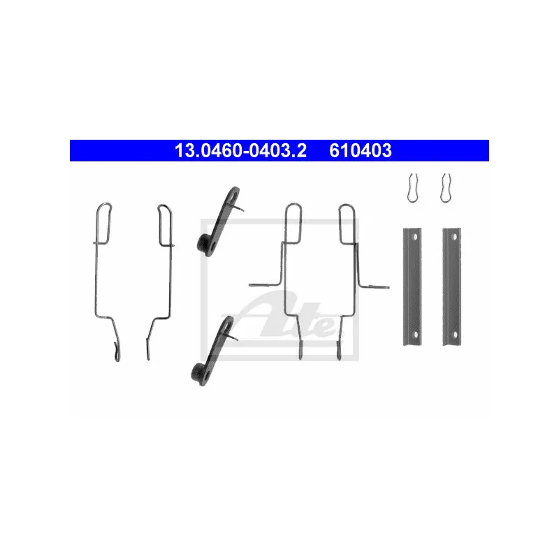 Kit d'accessoires, plaquette de frein à disque ATE 13.0460-0403.2