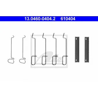 Kit d'accessoires, plaquette de frein à disque ATE 13.0460-0404.2