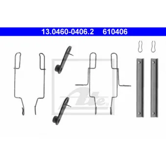 Kit d'accessoires, plaquette de frein à disque ATE 13.0460-0406.2
