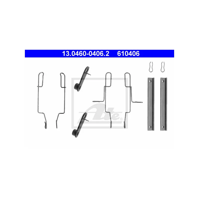 Kit d'accessoires, plaquette de frein à disque ATE 13.0460-0406.2