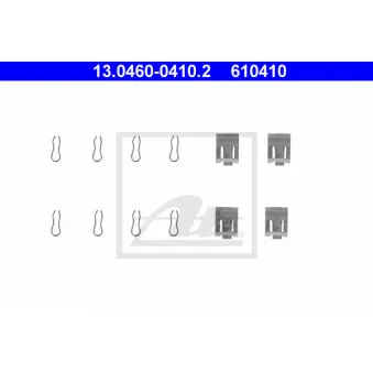 Kit d'accessoires, plaquette de frein à disque ATE 13.0460-0410.2