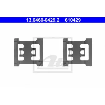 Kit d'accessoires, plaquette de frein à disque ATE 13.0460-0429.2