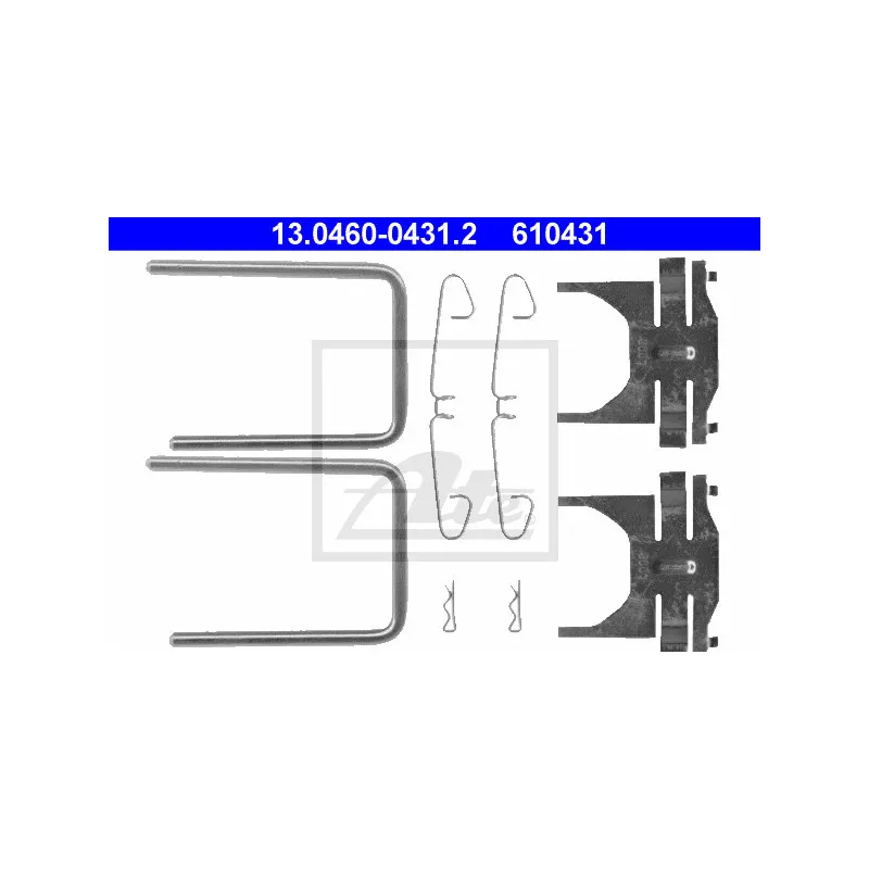 Kit d'accessoires, plaquette de frein à disque ATE 13.0460-0431.2