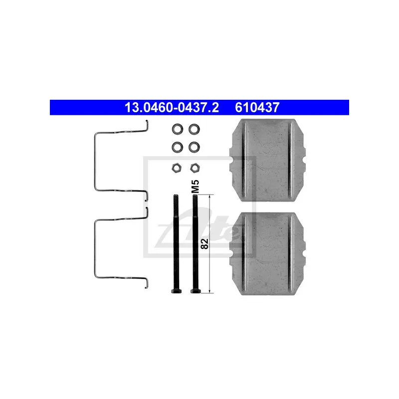 Kit d'accessoires, plaquette de frein à disque ATE 13.0460-0437.2