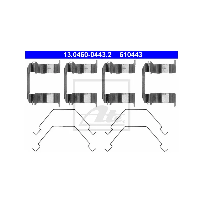 Kit d'accessoires, plaquette de frein à disque ATE 13.0460-0443.2