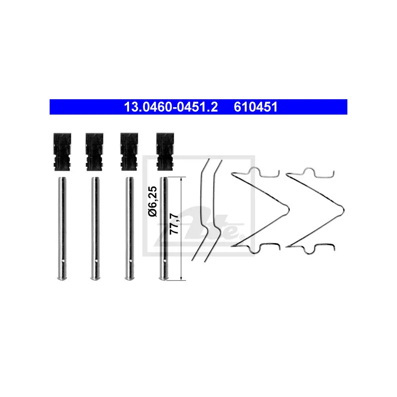 Kit d'accessoires, plaquette de frein à disque ATE 13.0460-0451.2