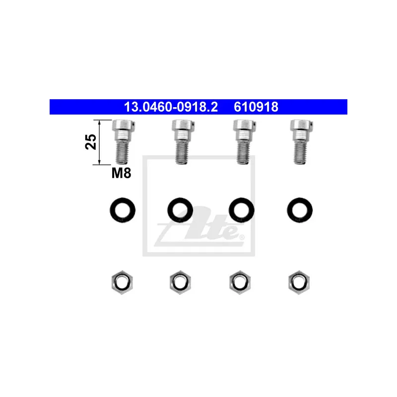 Kit d'accessoires, plaquette de frein à disque ATE 13.0460-0918.2