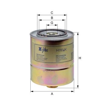 Filtre à carburant HENGST FILTER H116WK