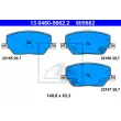 Jeu de 4 plaquettes de frein avant ATE 13.0460-5662.2 - Visuel 1