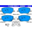 Jeu de 4 plaquettes de frein avant ATE 13.0460-5662.2 - Visuel 2