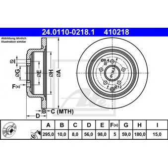 Jeu de 2 disques de frein arrière ATE 24.0110-0218.1